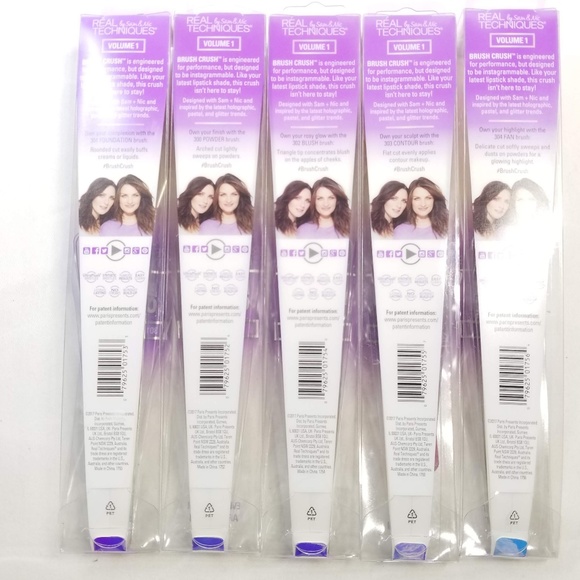 Real Techniques by Sam & Nic Face Brushes Lot of 5 - Picture 2 of 4